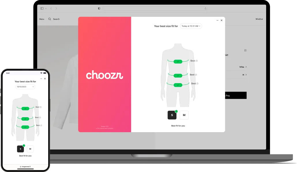 Choozr Size Recommendation View