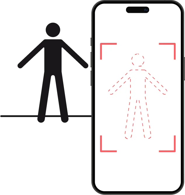 Step two with Choozr - take your measurements